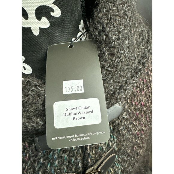 John Branigan Weavers Wool Women’s Shawl Collar MultiColor Brown Handmade O/S - Picture 7 of 8